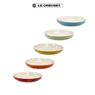 【Le Creuset】瓷器彩虹系列橢圓形深盤組23cm-5入(櫻桃紅/火焰橘/芥末黃/奇異果綠/加勒比海藍)