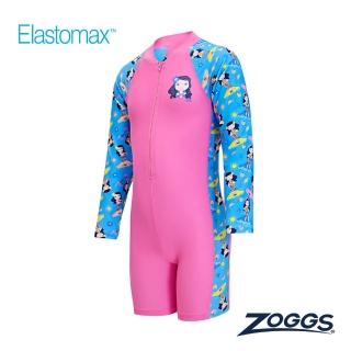 【Zoggs】幼童/青少《呼拉女孩》環保長袖整件式防曬衣(泡湯/溫泉/游泳)