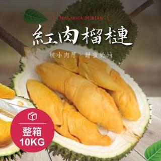 馬來西亞-紅肉榴槤 帶殼液態氮冷凍D101 10kg/箱(水產優、紅肉榴槤、榴槤、帶殼榴槤)