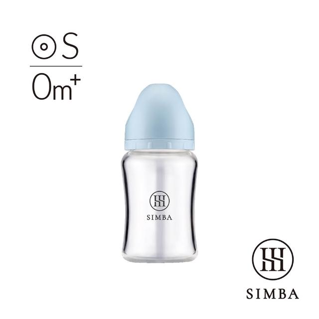 【Simba 小獅王辛巴】新生適用-蘊蜜質金玻璃寬口防脹氣奶瓶180ml(主導式餵奶專用)