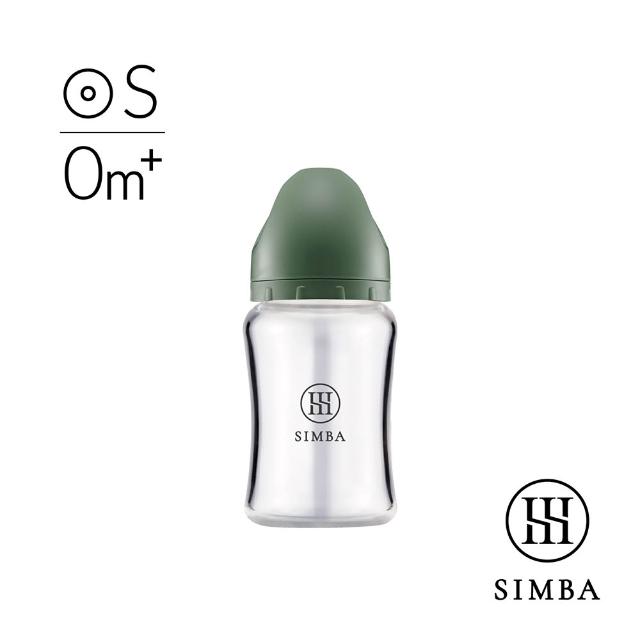 【Simba 小獅王辛巴】新生適用-蘊蜜質金玻璃寬口防脹氣奶瓶180ml(主導式餵奶專用)