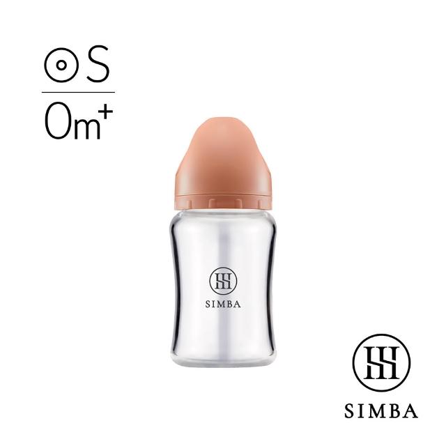 【Simba 小獅王辛巴】新生適用-蘊蜜質金玻璃寬口防脹氣奶瓶180ml(主導式餵奶專用)