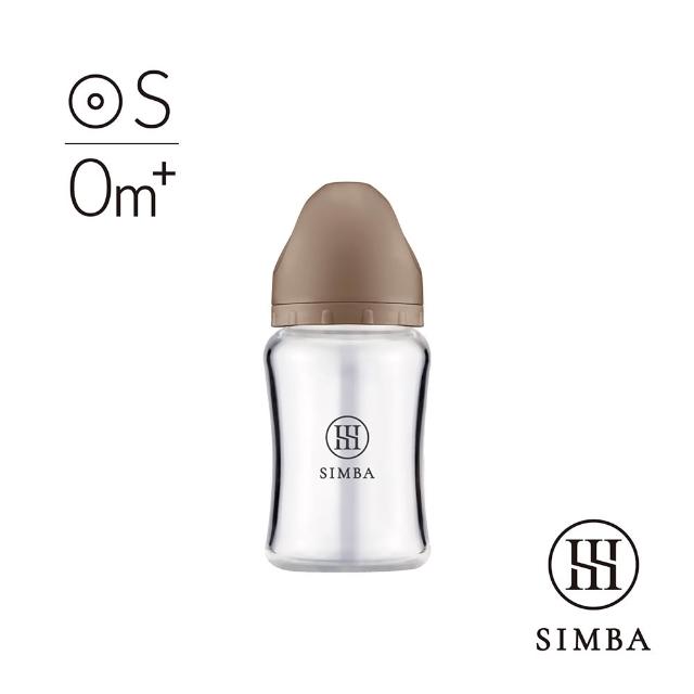 【Simba 小獅王辛巴】新生適用-蘊蜜質金玻璃寬口防脹氣奶瓶180ml(主導式餵奶專用)