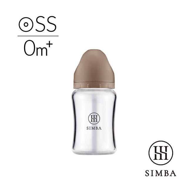 【Simba 小獅王辛巴】新生適用-蘊蜜質金玻璃寬口防脹氣奶瓶180ml(主導式餵奶專用)