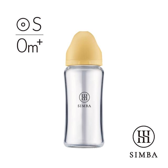 【Simba 小獅王辛巴】新生適用-蘊蜜質金玻璃寬口防脹氣奶瓶270ml/主導式餵奶專用)