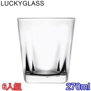 【泰國LUCKYGLASS】四方威士忌杯270cc(六入組)