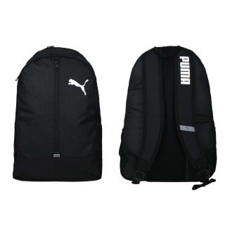 【PUMA】RESULT大型後背包-雙肩包 肩背包 旅行包 反光 30L 黑白(07899301)