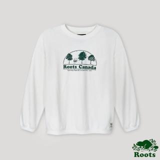 【Roots】Roots 女裝- 心靈平衡系列 瑜珈海狸寬版圓領上衣(椰奶色)