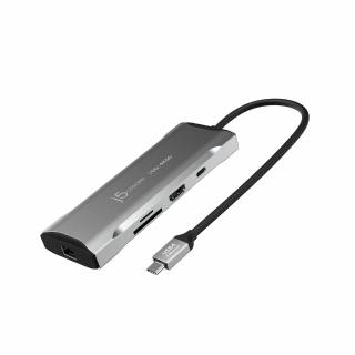 【j5create 凱捷】USB Type-C 真4K60 HDMI / Gen2高速9合1多功能集線器Hub / SD4.0高速讀卡 - JCD393