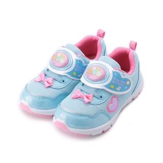 【鞋全家福】17-21cm 蝴蝶結電燈運動鞋 水藍 中大童鞋 SGKX20206