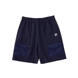 【FILA】KIDS 休閒褲 童抗UV彈性短褲-丈青(1SHV-4310-NV)