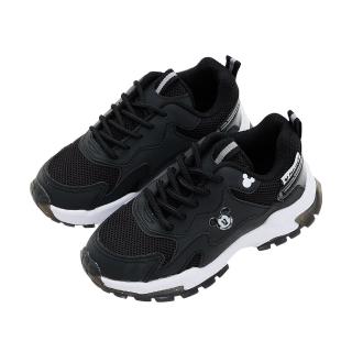 【Disney 迪士尼】迪士尼親子鞋 米奇 網布拼接老爹運動鞋/大人款-黑(MIT台灣在地工廠製造)