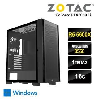 【NVIDIA】R5六核{祈本里香W}RTX3060Ti-8G獨顯Win10電玩機(R5-5600X/華碩B550/16G/1TB_M.2)