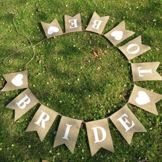 單身趴Bride_to_be棉麻魚尾掛旗1組(單身派對 氣球  派對 Bride To Be)
