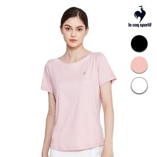【LE COQ SPORTIF 公雞】瓷柔棉法式經典短袖T恤 女-3色-LWP22214