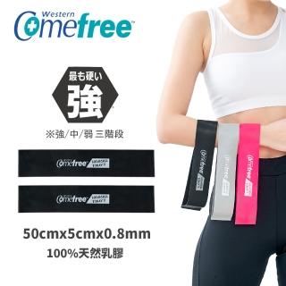 【Comefree】肌力鍛鍊圈/阻力帶/美臀圈 台灣製(黑色強階_2入組)