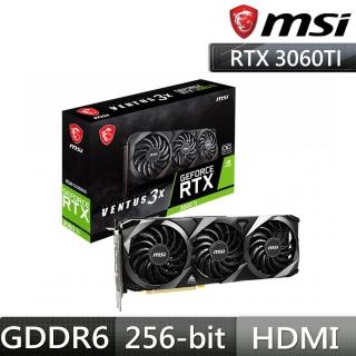 【MSI 微星】RTX3060Ti VENTUS 3X 8G OC 顯示卡+微星 Z590-A PRO 主機板(限制算力)