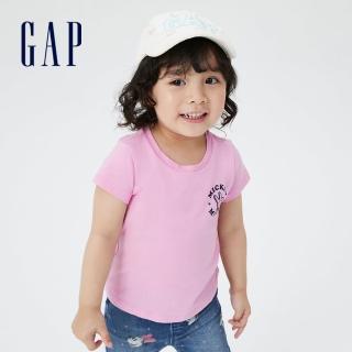 【GAP】女幼童 Gap x Disney 迪士尼系列 純棉印花短袖T恤(827913-米奇圖案)