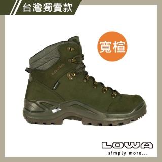 【LOWA】男 寬楦中筒多功能健行鞋 能高綠 RENEGADE GTX MID Ws WIDE(LW510917-0724/防水登山鞋)