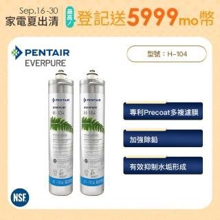 【EVERPURE】美國原裝進口 H104 家用除鉛抑垢型濾心 H-104(2入組)