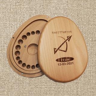 【gift4U 禮物+】台灣客製兒童乳牙保存盒-十二星座 射手座(乳牙盒 乳齒盒 兒童禮 小學生 成長紀念)