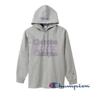 【Champion】Campus Logo連帽Tee-灰