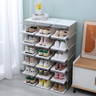 【AOTTO】大號透明抽屜式抽拉收納鞋盒6入(可疊加)