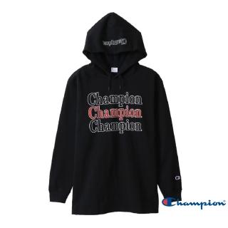 【Champion】Campus Logo連帽Tee-黑