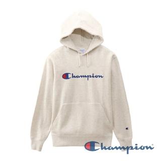 【Champion】BASIC草寫Logo連帽Tee-米色