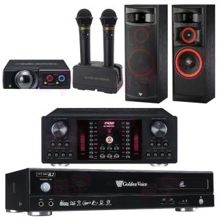 【金嗓】點歌機4TB+擴大機+無線麥克風+卡拉OK喇叭(CPX-900 R2+AK-9800 PRO+AT-CLM9000TX AT-CR771+XLS-12)