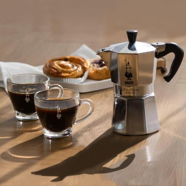 【Bialetti 比亞樂堤】經典摩卡壺MOKA-1杯份(義式濃縮/免插電咖啡機/百年咖啡壺/原廠保固2年)