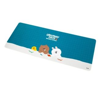 【LINE FRIENDS】LINE FRIENDS 萬用長型滑鼠墊/桌墊 沉思款
