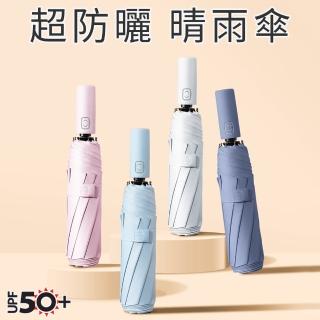 Coloxy 輕量超防曬UPF50+自動傘 時尚配色 大傘面晴雨傘(8骨防風/黑膠抗UV/遮陽降溫/摺疊傘)