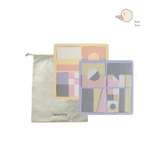 【PatoPato】知育玩具 - 馬卡龍益智軟積木 / 附收納袋(想像創造 手眼協調 發揮創意)
