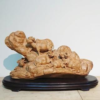 【桃花源創意工坊】五牛圖_老山檀_木雕(木雕)