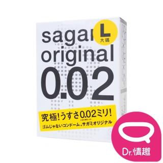 【Dr. 情趣】相模Sagami 002超激薄保險套 L加大 3入