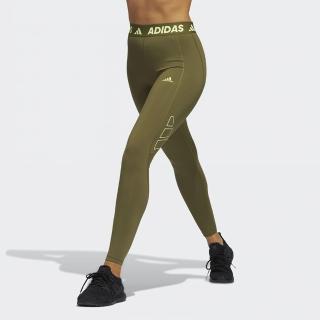【adidas 愛迪達】緊身褲 女 運動長褲 訓練 慢跑 亞規 TF 3BAR L T 綠藍灰 HD1988