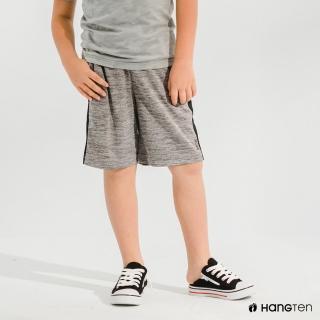 【Hang Ten】男童-恆溫多功能-REGULAR FIT鳥眼吸排紗涼感抗菌除臭運動短褲(灰)