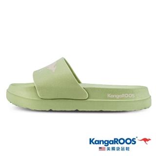 【KangaROOS 美國袋鼠鞋】女 FLORA 厚底 增高 防水 舒適涼拖鞋(酪梨綠-KW11685)