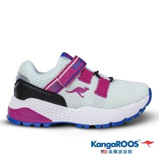 【KangaROOS 美國袋鼠鞋】運動鞋 兒童鞋 ROADSTER 腳踏車鞋/休閒鞋(白/粉-KK01269)