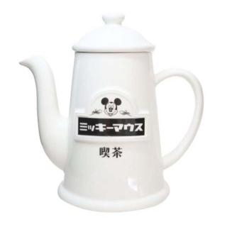 【小禮堂】迪士尼 米奇 陶瓷茶壺 670ml 《昭和喫茶館》(平輸品)