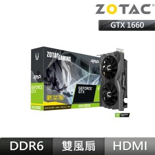 【ZOTAC 索泰】ZOTAC GAMING GTX 1660 SUPER AMP Core 6GB 顯示卡 贈大鼠墊(ZT-T16620D-10M)