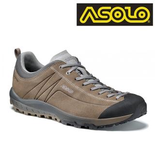 【ASOLO】男款 GTX 低筒輕量健走鞋 Space GV A40504/A857(防水透氣、輕便、黃金大底、休閒)