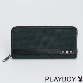 【PLAYBOY】ㄇ拉長夾 Steel系列(藍色)