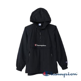 【Champion】AS草寫Logo衝鋒衣-黑色