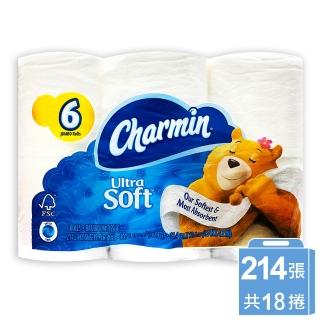 【美國 Charmin】超柔軟捲筒衛生紙 214張x18捲