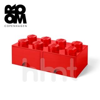 【LEGO 樂高】Room Copenhagen LEGO☆ Storage Brick 8樂高積木方塊八抽屜盒-紅色(樂高收納盒)