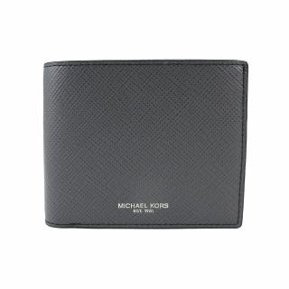 【Michael Kors】新款防刮穩重質感八卡短夾-含一可拆式ID夾(灰)