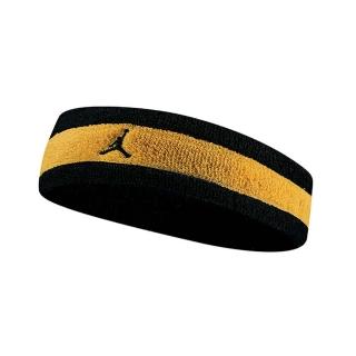 【NIKE 耐吉】JORDAN M TERRY 頭帶-髮帶 慢跑 路跑 有氧 喬丹 黑黃(J1004299039OS)