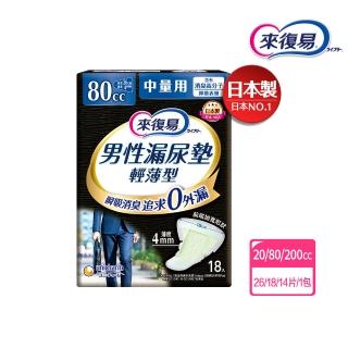 【來復易】男性漏尿墊輕薄型(20cc少量/80cc中量/200cc特多量)